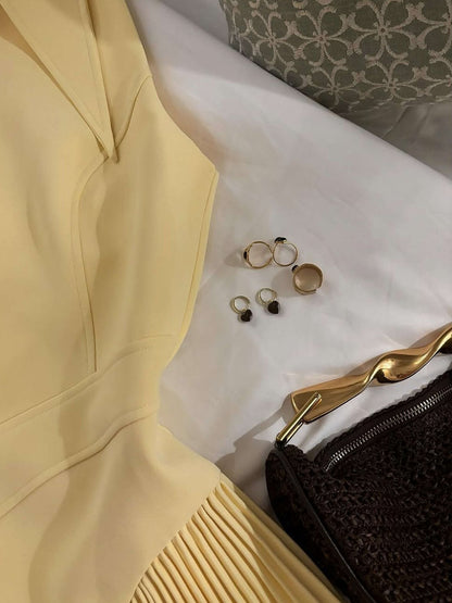 Grace Woven Bag with Gold Handle