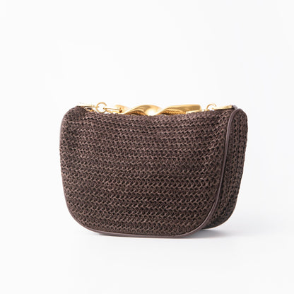 Grace Woven Bag with Gold Handle