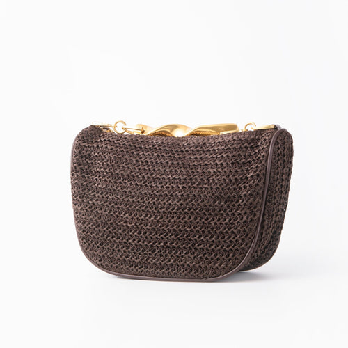 Grace Woven Bag with Gold Handle