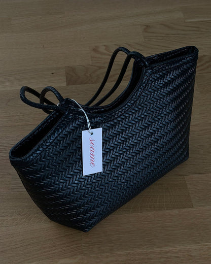 Rica Woven Faux Leather Bag