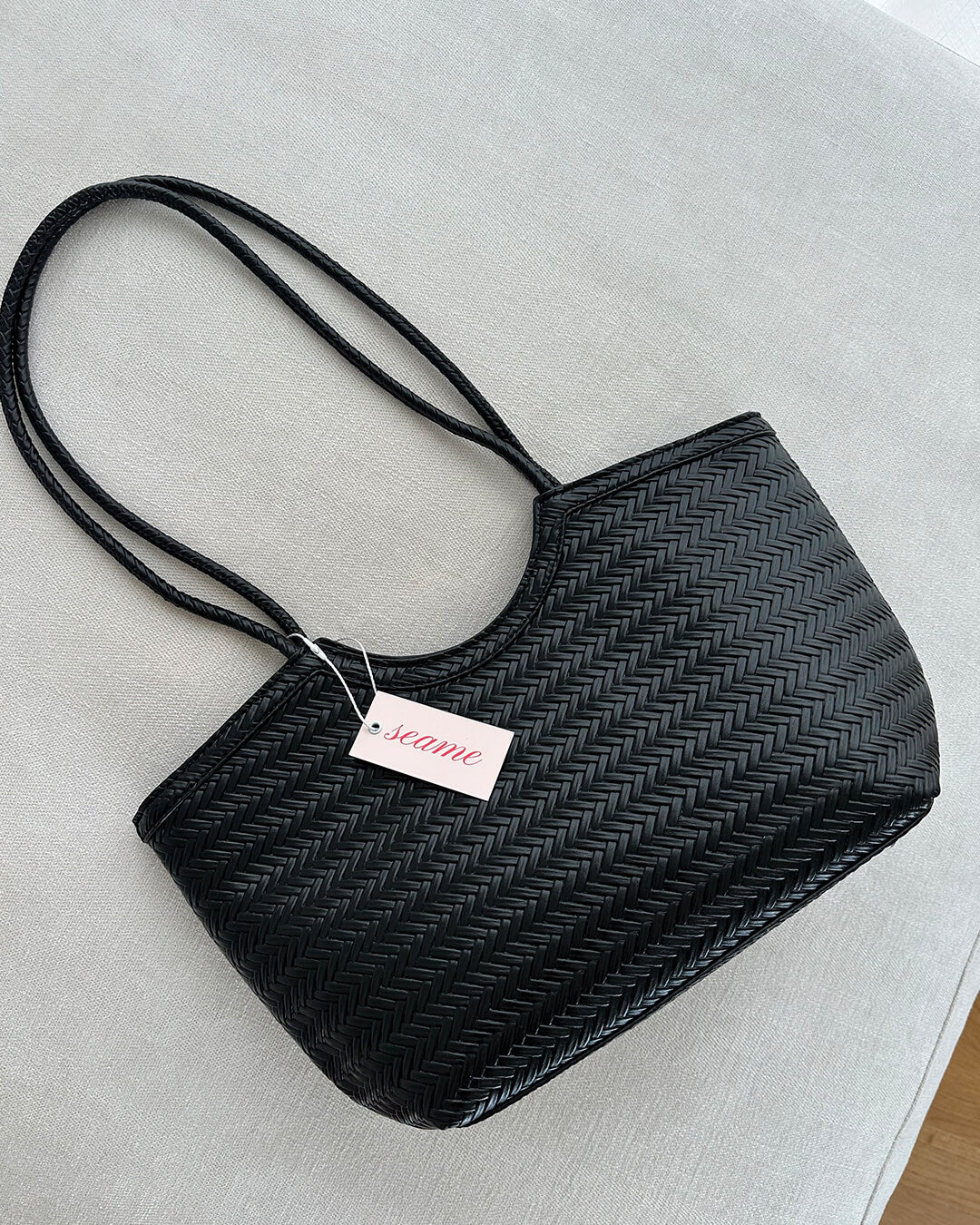 Rica Woven Faux Leather Bag