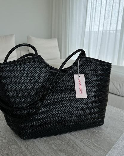 Rica Woven Faux Leather Bag
