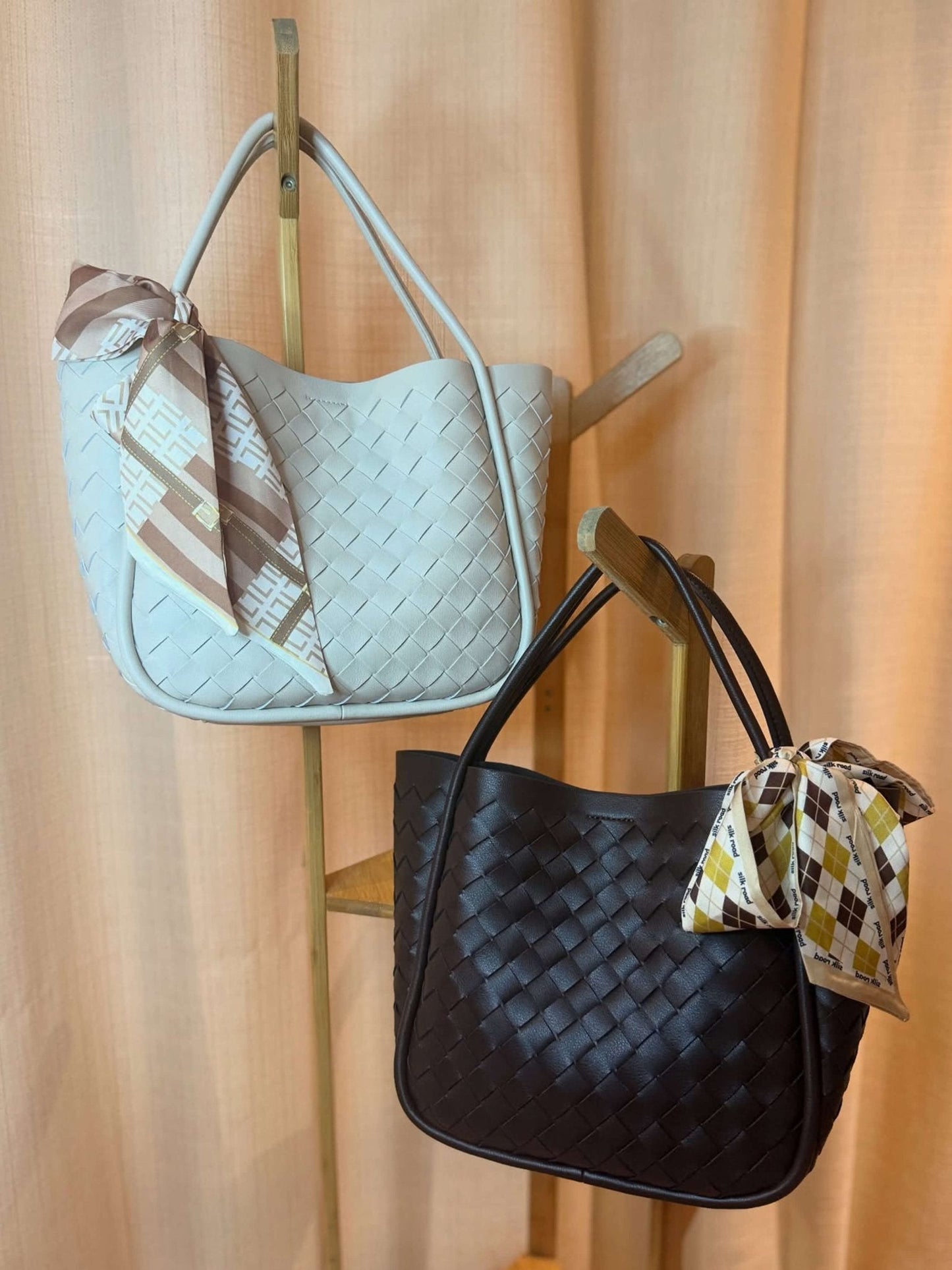 Rizelle Faux Leather Tote Bag