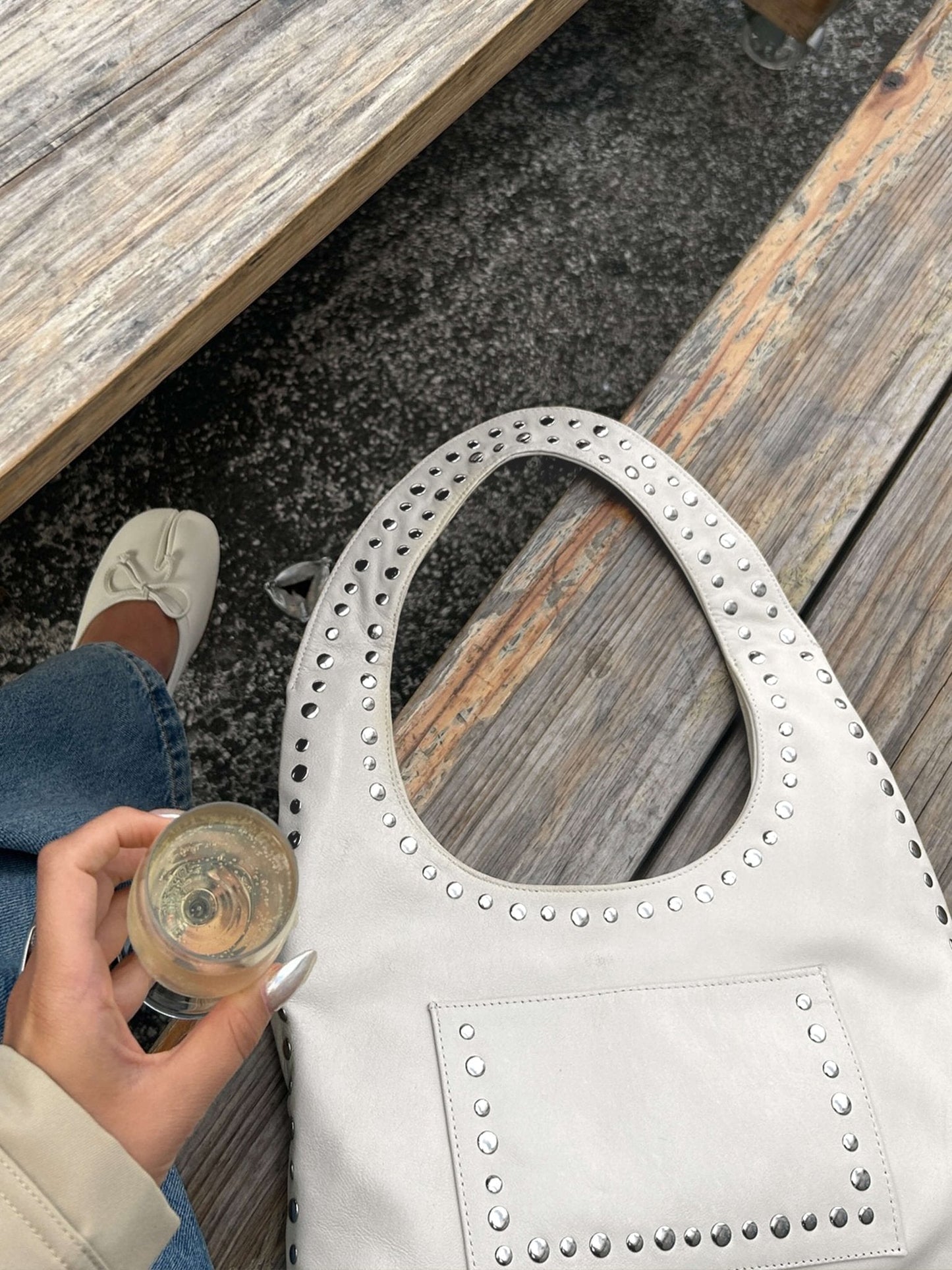 Stefani Studded Tote Bag