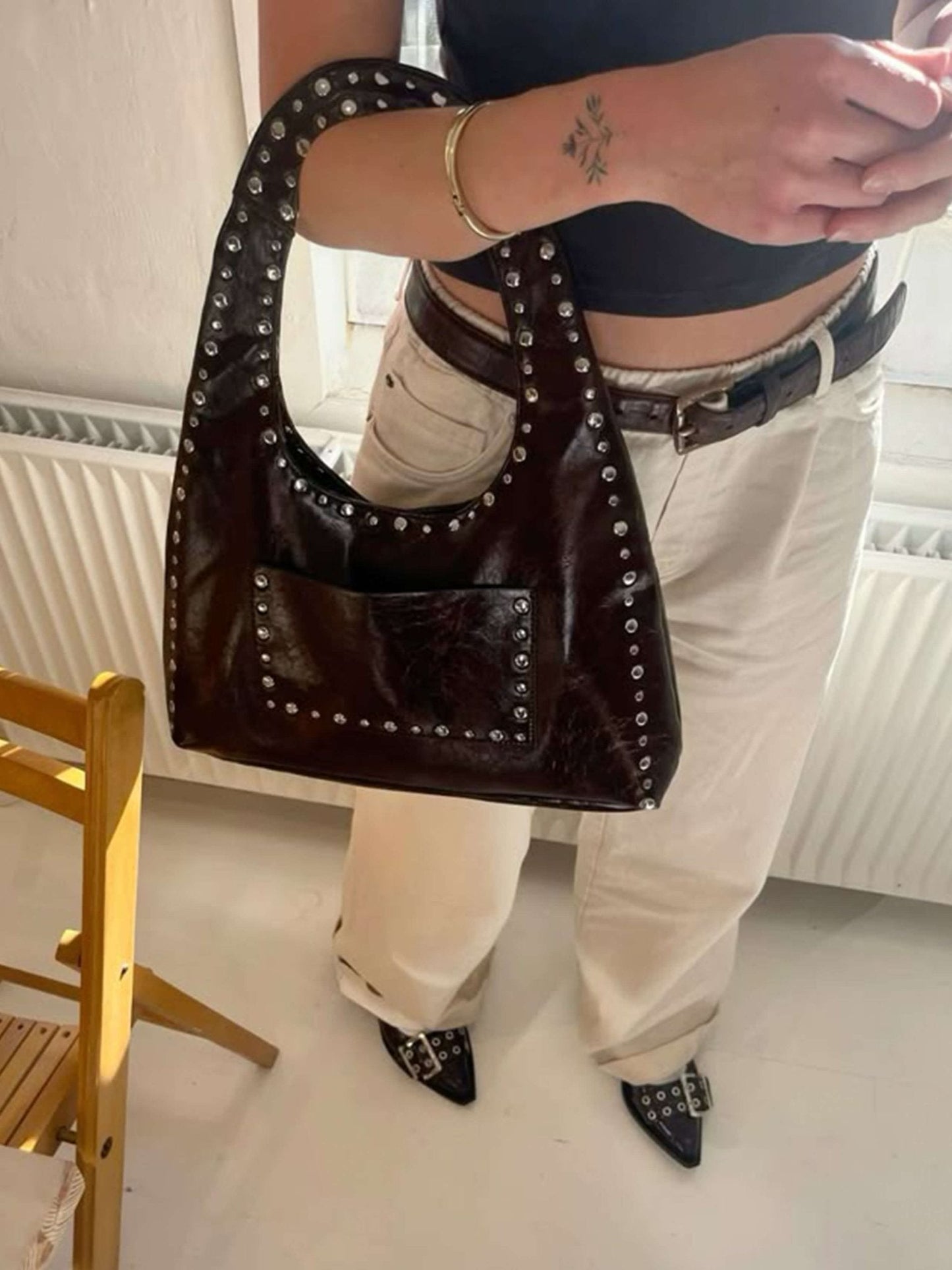 Stefani Studded Tote Bag