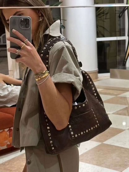 Stefani Studded Tote Bag