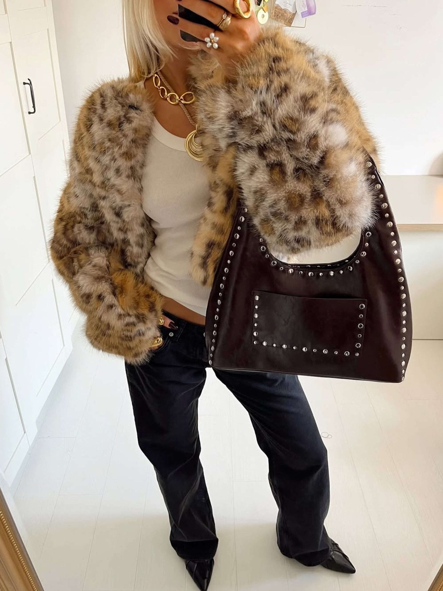 Stefani Studded Tote Bag